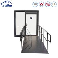 Inodoro Portátil de Lujo de 10 pies para Sillas de Ruedas con Ducha, Precio de Fábrica, Cabina de Baño Móvil Prefabricada para Eventos