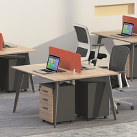 Meubles de bureau modernes, poste de travail en cubique informatique, bureau de travail pour 3 personnes