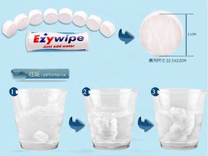 Toallitas Faciales Desechables Comprimidas Portátiles Meite OEM, <span class=keywords><strong>de</strong></span> Rayón No Tejido, Mini Toallitas <span class=keywords><strong>de</strong></span> Mano Tipo Moneda para Camping y Actividades al Aire Libre - Product Image 5