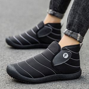 Botas para Hombre Negras Talla 36-48, Zapatos de Algodón Cálidos Antideslizantes, Botas de Nieve Impermeables para Invierno - Product Image 3