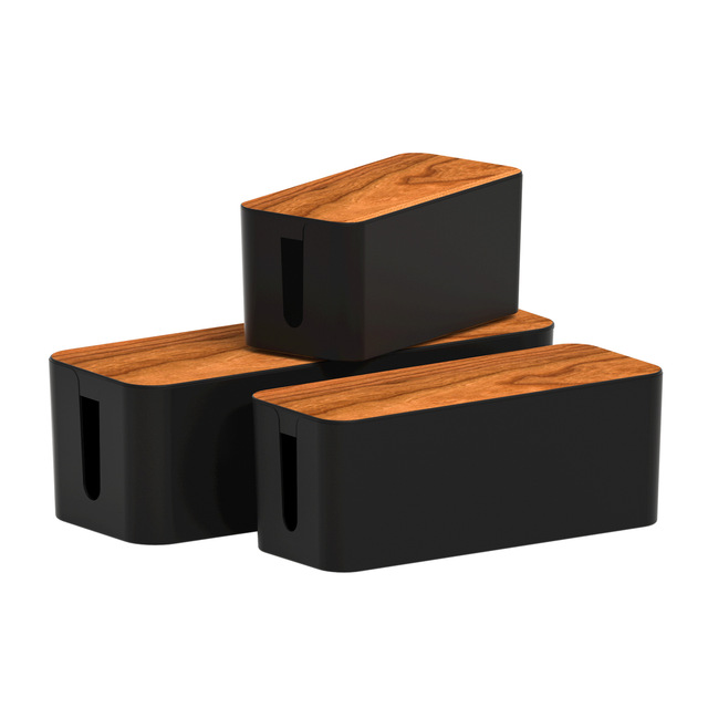 Plastic Desktop Electric Wire Organizer Box with Detachable Design for Kitchen TV Computer USB Hub Storage