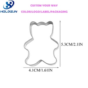 Thân Thiện Với Môi Thép Không Gỉ Giáng Sinh Gấu Bông Nhỏ Cookie Cutter Thực Phẩm An Toàn Kim Loại Giáng Sinh Cookie Công Cụ - Product Image 2