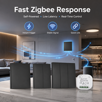 Panneau mural sans fil Zigbee Intellect auto-alimenté, durable, étanche, double pôle, en matériau PC, portée 100m, IP44
