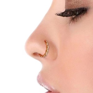 Nuevo Anillo de Nariz Falso en Forma de C para Mujeres y Hombres, Joyería Corporal de Moda, Anillos de Nariz y Labios Falsos, <span class=keywords><strong>Piercing</strong></span> de Nariz - Product Image 2