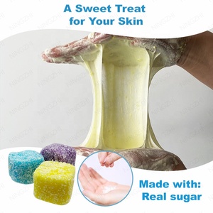 Exfoliación corporal orgánica Natural de etiqueta privada, Bola de azúcar espumosa, <span class=keywords><strong>cubos</strong></span> exfoliantes a granel - Product Image 5
