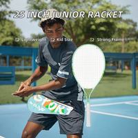 Raquette de tennis en aluminium de 25 pouces pour junior avec sac