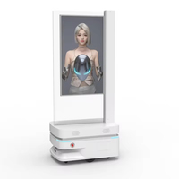 Pantalla LED OLED Transparente Táctil de 55 Pulgadas con Navegador, Robot Humanoide Digital con IA, para Publicidad en Video y Exhibición Artística