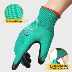 XINGYU-Guantes industriales de trabajo pesado de montaje de China para trabajo de cuero, guantes de trabajo recubiertos de nitrilo de seguridad impermeables - Product Image 4
