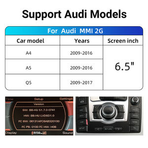 Audi A4 A5 Q5 MMI 2G için ritim Carplay Android oto arayüzü 2009-2017 kablosuz navigasyon dikiz kamera - Product Image 4