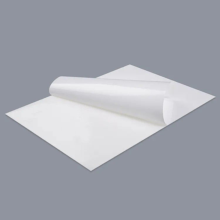 Removível Gloss Branco PP Etiqueta Papel Auto-adesivo Filme Branco Glassine Liner