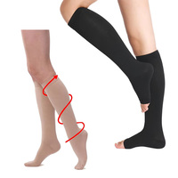 Bas de contention élastiques pour femmes 15-21 mmHg, à compression graduée, pour varices et embolie, soutien du mollet en voyage, chaussettes de maternité