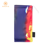 Pochette en microfibre à cordon imprimée lettres dégradées pour lunettes, sac de rangement pour lunettes optiques, emballage en vrac pour fabricants