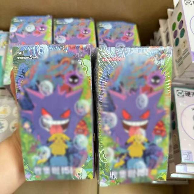 Wholesale XINHONG Poko-Moned PTCG Gengar Trading Cards Booster Box Display Case Stainless Steel Plastic Vol.3 Jing PQ Surprises