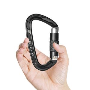 Aleación de aluminio negro al aire libre ligero escalada equipo de escalada mosquetón Clips Belay dispositivo para trabajar <span class=keywords><strong>en</strong></span> altura - Product Image 5
