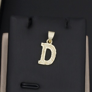 JXX 14K Gold Plated 26 <b>Letter</b> Pendant Necklace All <b>Brass</b> Jewelry for Women Men - Product Image 4