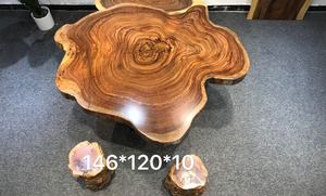 Bàn Cổ Trang Chủ Phòng Khách Đồ Nội Thất Gỗ Nghệ Thuật Rắn Walnut Slab Ăn Zebra Bàn Gỗ Side Bàn Cà Phê - Product Image 4