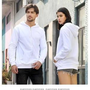 Custom High Quality Men's Fashion Casual Full <b>Zip</b> <b>Hooded</b> Jacket Loose Unisex Pullover Sports Shirt Hoodie Embroidered Autumn - Product Image 5