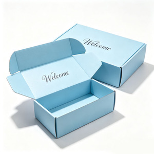 Custom Printed pink Corrugated Paper Shipping Boxes with Logo Matt Lamination and Embossing Handling - Product Image 2