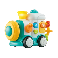 Nouveauté : Jouet de train électrique multifonctionnel avec lumières, sons, musique, rotation et glissement – Jouet d'éveil Quois