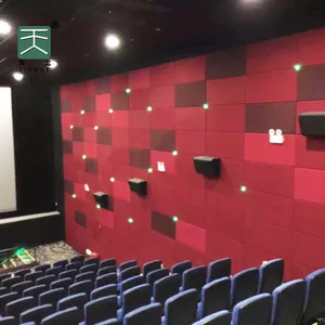 TianGe Dekorasi Dinding Bioskop Bahan Kedap Suara Kain Penyerapan Suara Panel Akustik