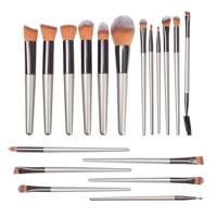 En Gros : Ensemble de Pinceaux de Maquillage Professionnel de Luxe 18 Pièces, Outils de Maquillage de Haute Qualité, Personnalisation du Logo, avec Trousse