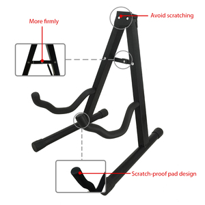 Support de <span class=keywords><strong>musique</strong></span> universel Aiersi de style A pour guitare basse, pliable, léger, trépied, instrument à cordes, métal noir, support musical - Product Image 2