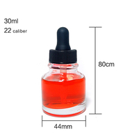 Bouteille Inwell en verre de 25ml avec logo personnalisé Style de recharge d'encre noire