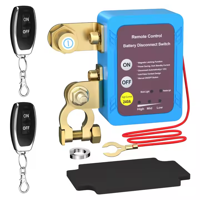 Smart Car Switch Remote Control 12V/24V 240A 315/433MHz Kill Switch Battery Disconnect for Home Automation with 1 Year Warranty