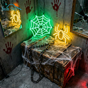 Design gratuito personalizzato Halloween felice festa atmosfera in acrilico luce della stanza delle vacanze insegna al Neon della parete - Product Image 2