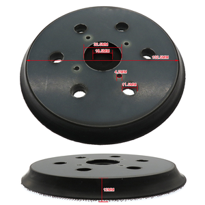 6 inç 148mm 6 Delikli <span class=keywords><strong>4</strong></span> Cıvatalı Kancalı Döngülü Tozsuz Destekli Zımpara Tablası Zımpara Diski Aşındırıcı Aletler Parlatma için Zımpara Pedi - Product Image 3