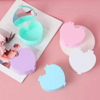 Organisateur de bureau en forme de cœur avec miroir - Vente en gros / Boîte de rangement décorative personnalisée romantique