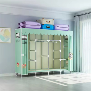 19mm ống thép mạ kẽm 165cm chiều rộng vải tủ quần áo tủ quần áo phòng ngủ tủ quần áo vải lưu trữ tủ quần áo - Product Image 4