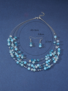 2024 joyería de moda amor coreano Rosa gargantilla con cuentas collares elegante <span class=keywords><strong>minimalista</strong></span> conjunto de joyería de mujer collares de joyería de moda - Product Image 6