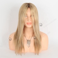 Perruques blondes blondes et brunes claires de 16 pouces pour l'alopécie Meilleures perruques en silicone de qualité médicale pour les patients atteints de cancer