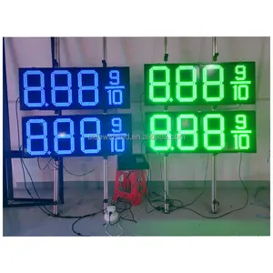 Station-service essence huile prix LED panneau d'affichage prix du gaz signe pour pylône signe