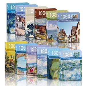 Rompecabezas de Papel Personalizado de 1001-2000 Piezas de la <span class=keywords><strong>Noche</strong></span> <span class=keywords><strong>Estrellada</strong></span> de Van Gogh para Adultos y Niños - Manualidades Educativas para Aliviar el Estrés - Product Image 1