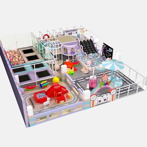 Safe and Exciting Commercial Macaron Theme Naughty Castle Plastic Equipment <b>Trampoline</b> Park Softplay Indoor Playgrounds Kids - Product Image 1