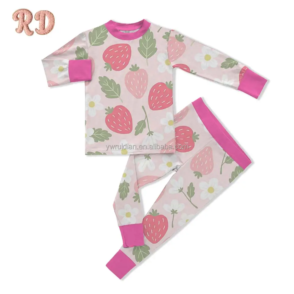 RD OEM Fabrik individuelle Baby-Kerkbeeren-Pygmata Mode Schmetterlingdruck Kinderlangärmeliges Kleid für Mädchen