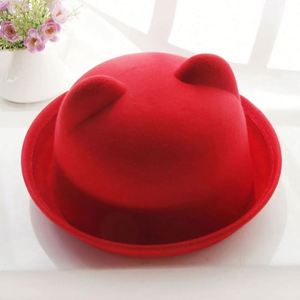 Sombrero Fedora de Fieltro de Lana con Orejas de Gato para Adultos, Unisex, Estilo Vintage, Gorra de Lana, Regalo Promocional - Product Image 4