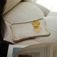 Nouveauté comptoir en travertin plateau d'ornement de parfum Table basse plateau de boissons collations chambre bijoux plateau d'arôme
