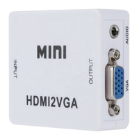Convertisseur HDMI vers VGA MINI HD 1080P avec audio, adaptateur de boîte vidéo HDMI2VGA pour Xbox360 PC DVD PS3 PS4