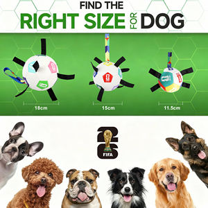 <span class=keywords><strong>FIFA</strong></span> ของเล่นสำหรับสัตว์เลี้ยงที่ได้รับลิขสิทธิ์อย่างเป็นทางการมีหลายขนาดลูกบอลลูกบอลแบบโต้ตอบสำหรับสุนัขใช้เคี้ยวของเล่นสำหรับถ้วยโลก <span class=keywords><strong>FIFA</strong></span> - Product Image 2