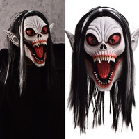 Masque d'Halloween Vampire Mobias en Latex Intégral pour Déguisement et Cosplay