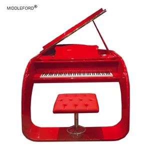 工厂价格红色音乐会大米德尔福德钢琴定制汽车像钢琴出售房子酒店装饰MCP-2