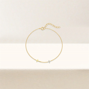Pulsera de Plata 925 con Cruz, Regalo de Amor para Chicas, Uso Diario - Product Image 5