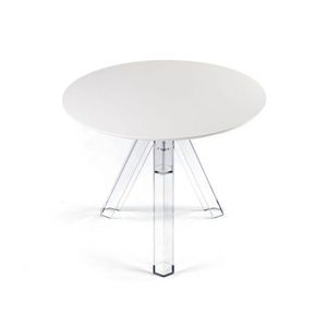 Tavolo da pranzo rotondo in policarbonato con Design Fum bianco diametro 120 90 - Product Image 3
