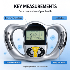 Batteriebetriebenes Handgerät zur Körperzusammensetzungsanalyse BIA Fettmessgerät für Fitness-Studio und Zuhause Tragbarer & <span class=keywords><strong>BMI</strong></span>-Gesundheitstester - Product Image 2