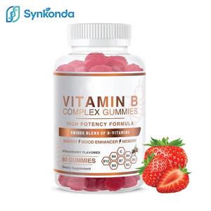 Integratore di Vitamina B Complessa in Gommose per Donne e Uomini, Supporto per Energia, Cervello e Umore, 60 Gommose al Gusto Fragola - Product Image 1