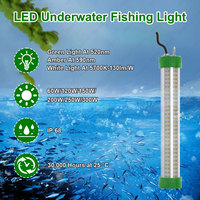 Lampes de pêche sous-marines 200w 300w, lumières vertes nocturnes pour la pêche au crapet, lampes submersibles portables pour attirer les crevettes et les calamars