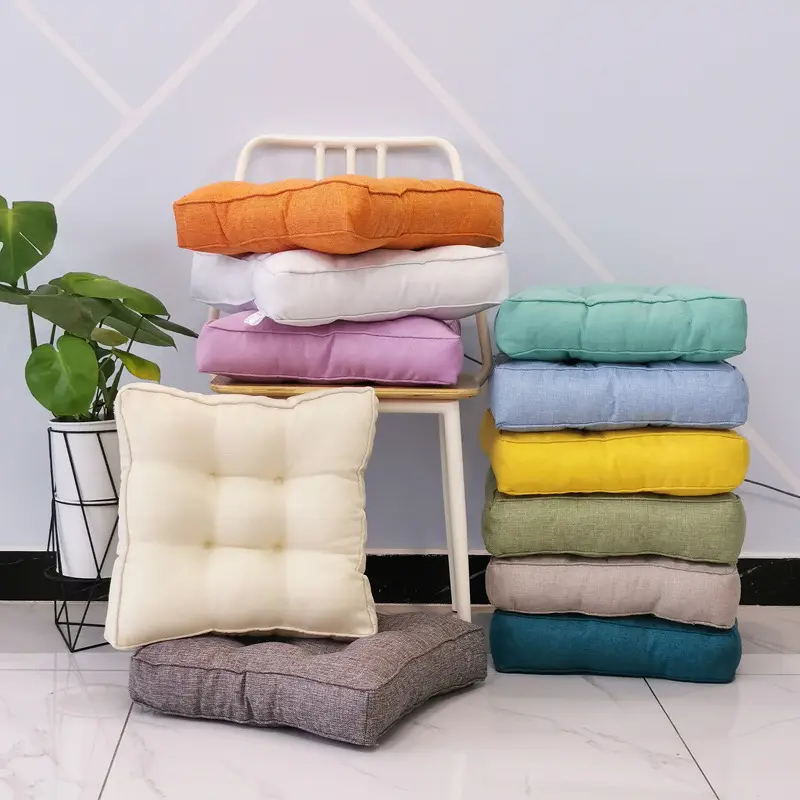 Square Round Pillow Meditation Moroccan Yoga Large Floor Balance Coccyx Velvet Plush Memory Foam Seat Pad Cushion
